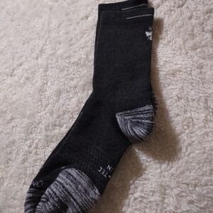 Bombas Black and Gray Athletic Socks with Ribbed Details